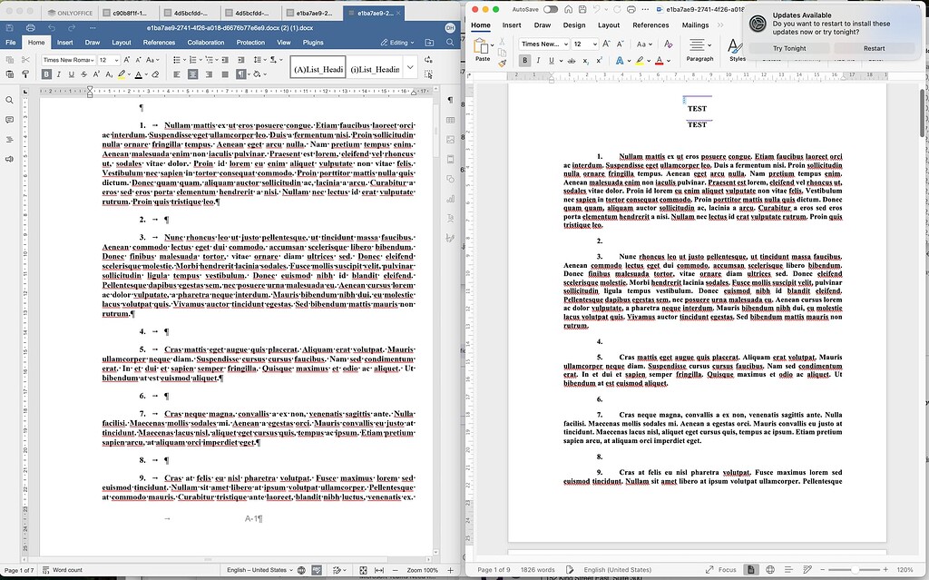 Footer display in OnlyOffice does not match Microsoft Word - Docs ...