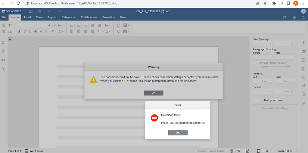 Integration Issue with OnlyOffice Editor in Spring Boot Application ...