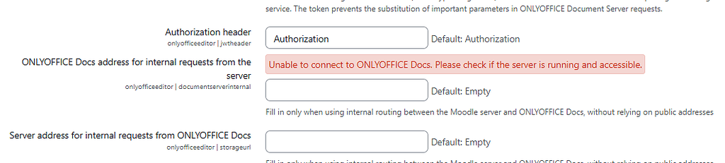 Moodle Plugin cannot connect to Document server - Docs - ONLYOFFICE ...