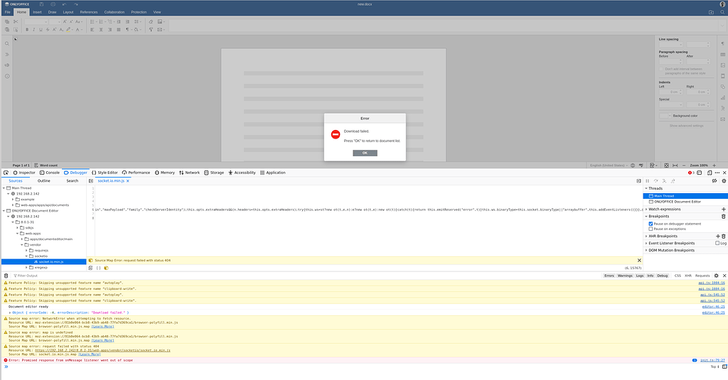 Https can't open documents - Docs - ONLYOFFICE Community