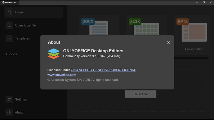 OnlyOffice msi _ Unable to check for updates _ Sun 7 Dec 2025