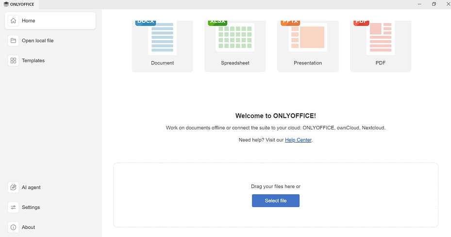 Welcome Screen - No Cloud Setup